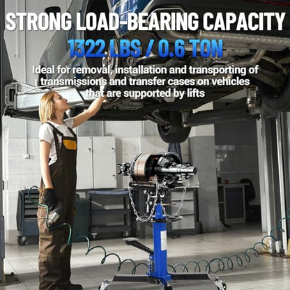 Dual Plunger Hydraulic Transmission Jack 1322lbs Capacity