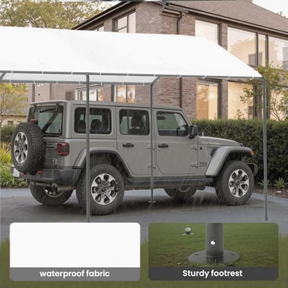 Carport 10x20 FT Heavy Duty Carport Canopy Tent Waterproof