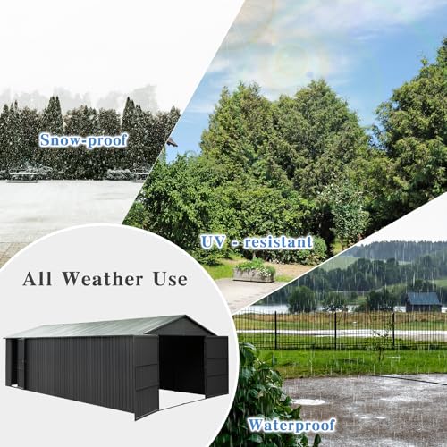 Domi 12x20FT Outdoor Garage Metal Shed