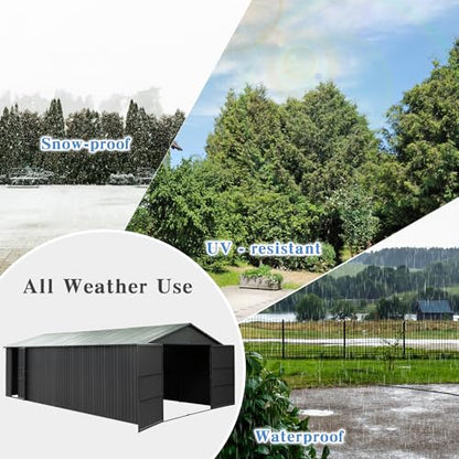 Domi 12x20FT Outdoor Garage Metal Shed