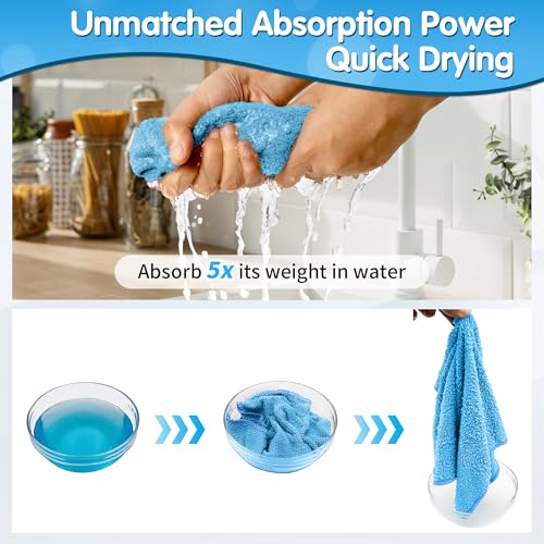Blue Microfiber Cleaning Cloth (12 Count)