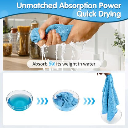 Blue Microfiber Cleaning Cloth (8 Count)