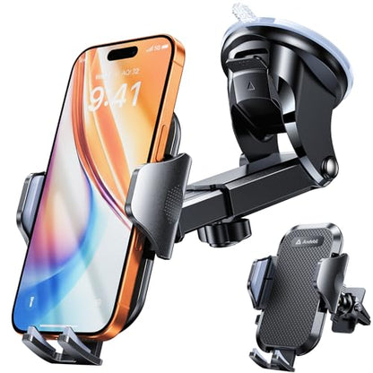 Military Grade Phone Holders for Your Car 【89+ LBS Strongest Suction & Metal Clip】 2026 Ultimate Car Phone Holder