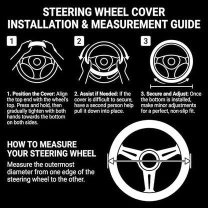Cowhide Steering Wheel Cover