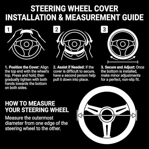 Genuine Leather Steering Wheel Cover