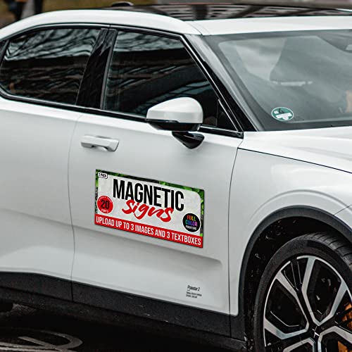 2 Pack Personalized Magnetic Signs for Vehicles
