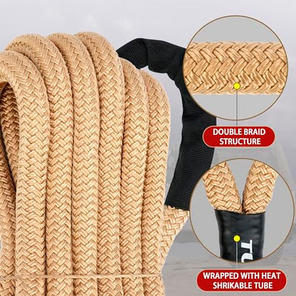 Nylon Kinetic Recovery Tow Rope Heavy Duty Offroad Snatch Strap for for Trucks SUV UTV ATV Tractor Car Jeep