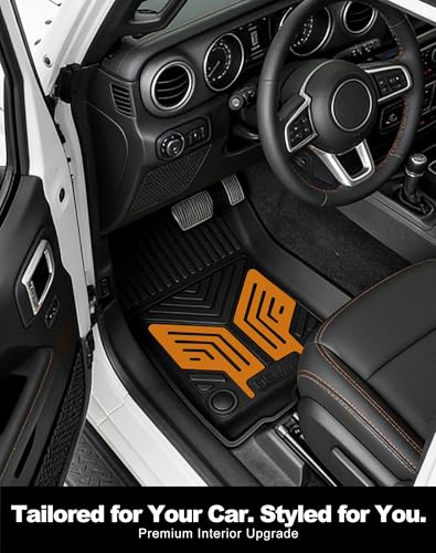 Premium Color TPE Floor Mats for Jeep Wrangler JL 2018