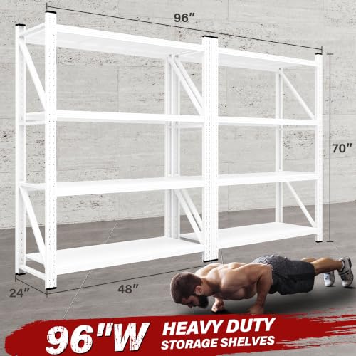 Set of 2 48" Wide Heavy Duty Garage Shelving Units