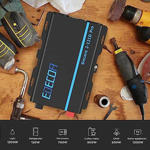 Pure Sine Wave Inverter 1200W 12V DC to 110V AC