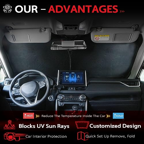 Windshield Sun Shade for Toyota RAV4 2019