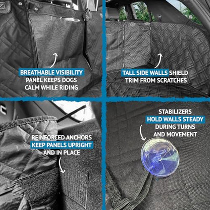 Bulldogology SUV Cargo Liner for Dogs 55"x82" Heavy Duty Complete Pet Trunk Cargo Cover Area