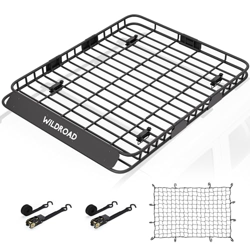 Rooftop Cargo Carrier Combo Roof Rack Cargo Basket 64" x 50" x 4"