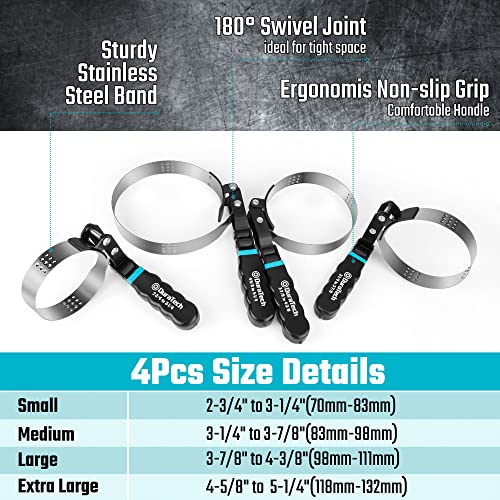8 Piece Oil Filter Swivel Wrench Set