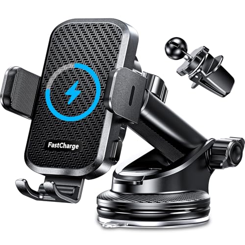 Wireless Car Charger with Phone Holder Mount