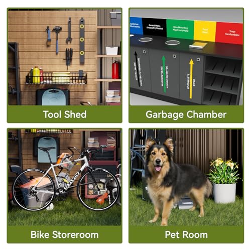 Shed Outdoor Storage Shed Metal (2 Count)
