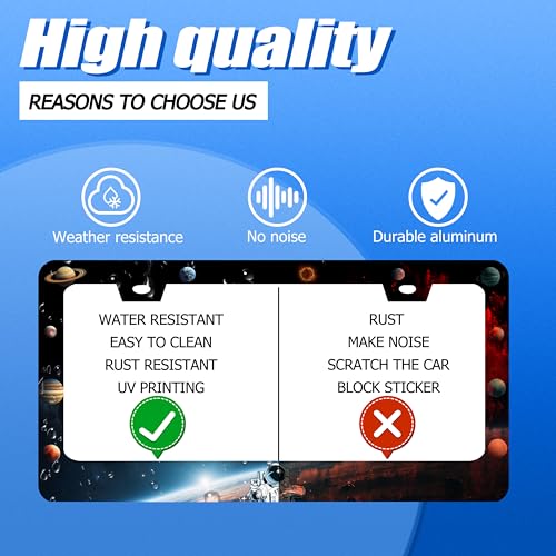 Plantes License Plate Frame Stainless Steel Car Accessory 6.3x12.3 Inch