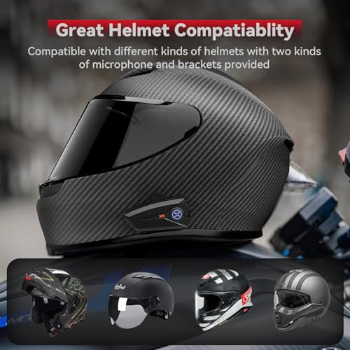 X1 Motorcycle Helmet Bluetooth Headphones V5.3 with Voice Assitant