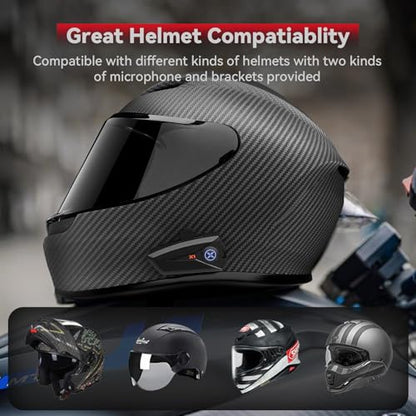X1 Motorcycle Helmet Bluetooth Headphones V5.3 with Voice Assitant