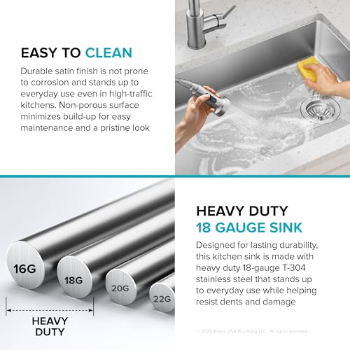 Fairlane 33 inch ADA Compliant Undermount Single Bowl 18