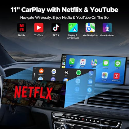 11'' Wireless Carplay Screen for Car Built