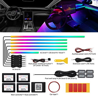 Dreamcolor Acrylic Interior Car LED Strip Light with Wireless APP