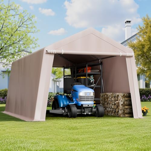 10 x 15 ft Outdoor Storage Shed Tent with Heavy