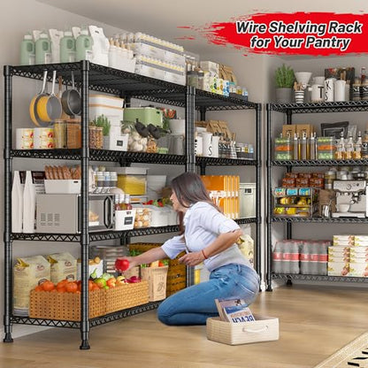 35.5"W 4 Tier Wire Shelving