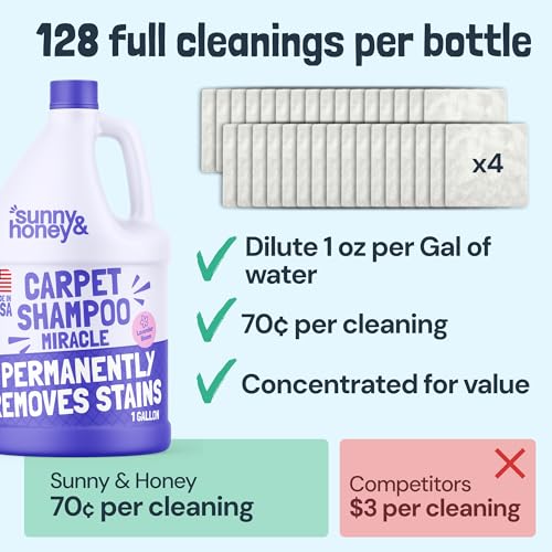 Carpet Cleaner Shampoo Solution for Machines (128 Fl Oz)