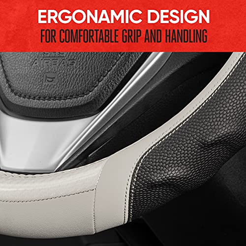UltraSport White Carbon Fiber Steering Wheel Cover