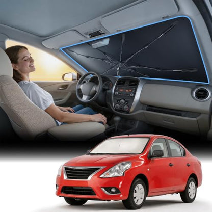 Vinyl Coating Heat Shield] Windshield Sun Shade Umbrella Custom for Nissan Sentra