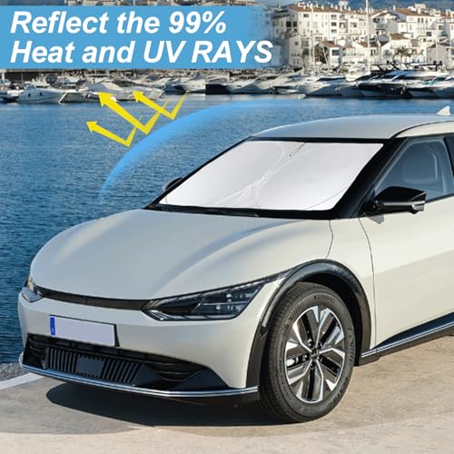 Custom Fit Kia EV6 Windshield Sunshade for 2022 2023 2024 2025 EV6 Shades