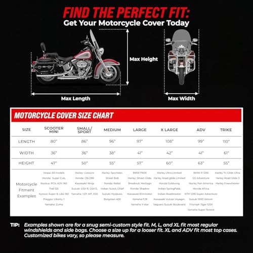 Heavy Duty Motorcycle Cover for Harley Trike