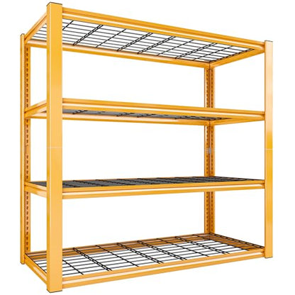 40" W Yellow Garage Shelving with Double