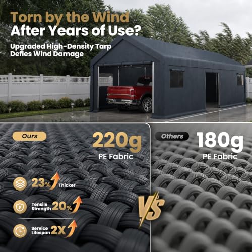 13x24ft Portable Garage Carport