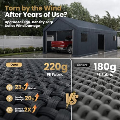13x24ft Portable Garage Carport