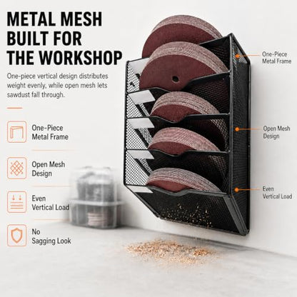 Sandpaper Organizer for 5 & 6 Inch Sanding Discs