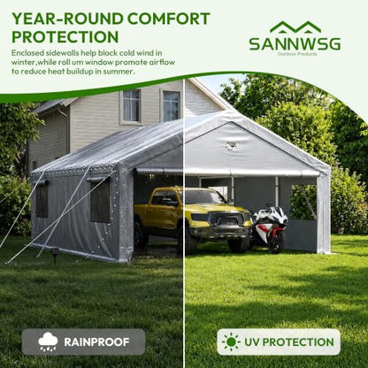20X20 FT Carports Heavy Duty