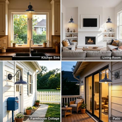10in Outdoor Barn Light Gooseneck Outdoor Light Fixture
