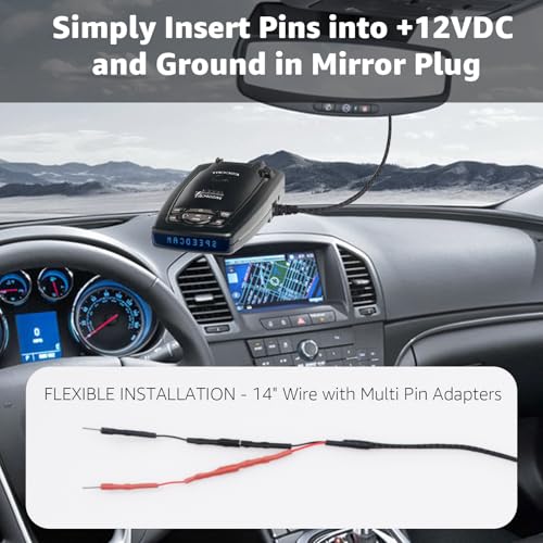 RJ11 Mirror Wire Tap Power Cord Hardwire Kit for Escort Radar Detectors ﻿