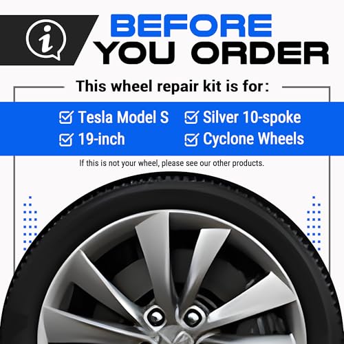Premium Tesla Wheel Curb Rash Repair Kit for Model S 19