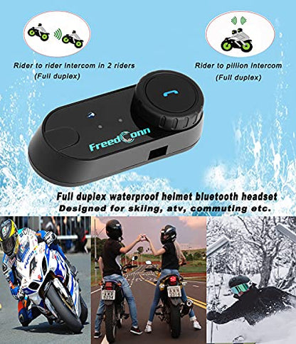 Motorcycle Bluetooth Headset (2 Count)