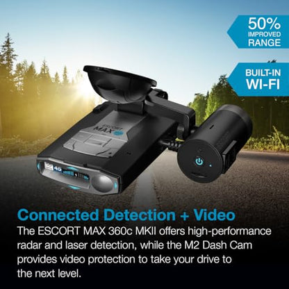 MAX 360c MKII Radar and Laser Detector & Escort M2 Smart Dash Cam