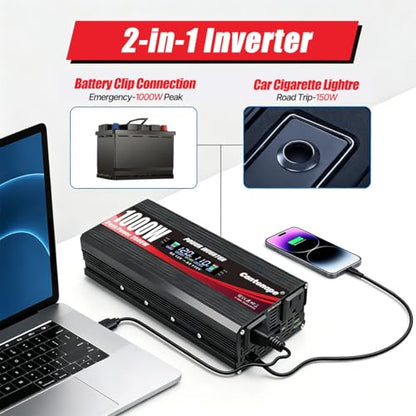 1000W Car Power Inverter DC 12V to 110V