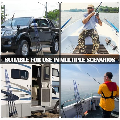 2 Pcs Magnetic Fishing Rod Holder for Car Fishing Pole Rack Vertical Rod Storage Holders for Truck Bed Boat Wall Garage Door (2 Count)