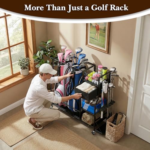 Golf Bag Organizer for Garage