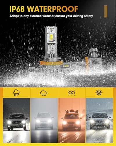 9005 H11 Led Bulbs Combo 𝟭𝟴𝟬𝟬𝟬𝟬𝗟𝗠 𝟮𝟬𝟬𝟬% (2 Count)