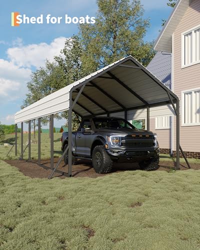 13 ft x26 ft x11 ft Oversized Metal Carport