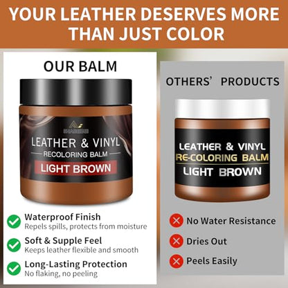 Leather Recoloring Balm and Scratch Repair Kit