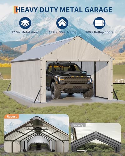 11'x20'x9' Vertical Roof Metal Carport